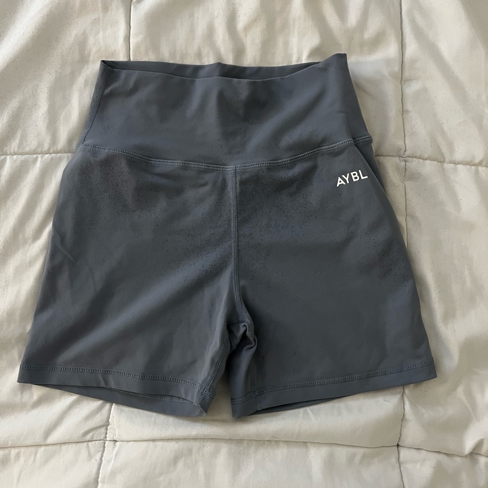 Grayish Blue Workout Shorts AYBL